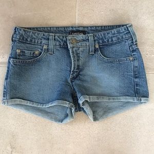 Bebe denim short shorts